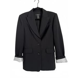 Body by Victoria Women's Size 4 Black Lined 2 Button Fitted Career Blazer Jacket